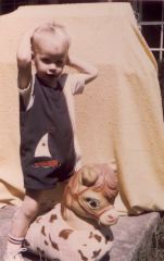 Eric on Fab Horse c 1970