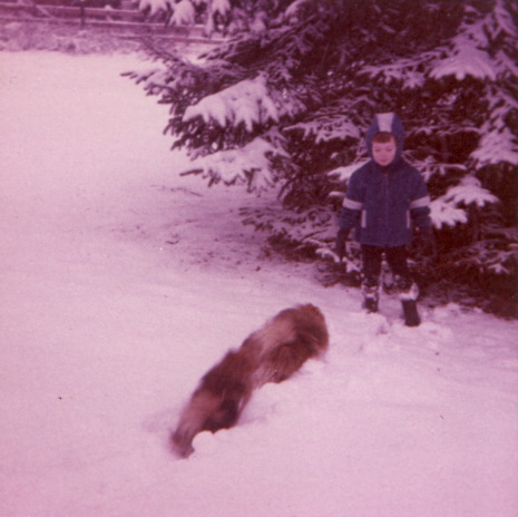 Eric & Snow dogs c 1971